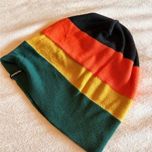 Patagonia Striped Beanie - Black, Orange, Yellow, Green